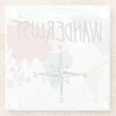 Wanderlust ガラスコースター (裏面)