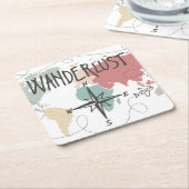 Wanderlust スクエアペーパーコースター (アングル)