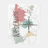 Wanderlust フリースブランケット (正面)