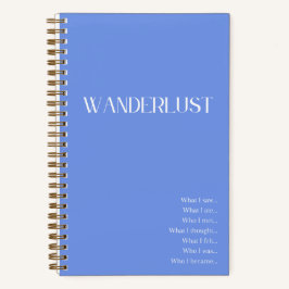"Wanderlust"ブルートラベルジャーナル ノートブック