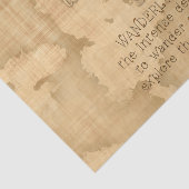 Wanderlust…" ヴィンテージの紙の走行の引用文 薄葉紙 (詳細)