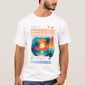 Wanderlust – A Reminder that the World Awaits Tシャツ (正面)