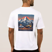 Wanderlust & Adventure Awaits：あなたの旅が始まる Tシャツ (裏面)