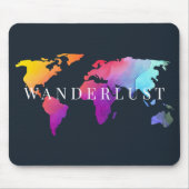 Wanderlust Colorful World Map mouse pad マウスパッド (正面)