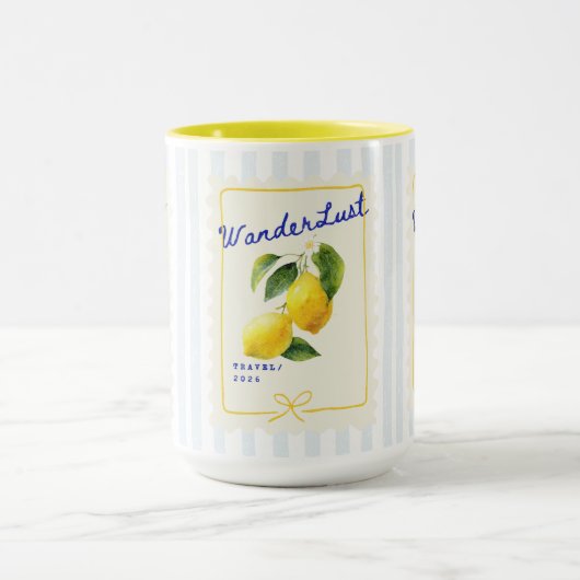 Wanderlust Lemon Morning Mug マグカップ (中央)