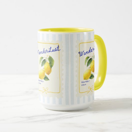 Wanderlust Lemon Morning Mug マグカップ (正面右)
