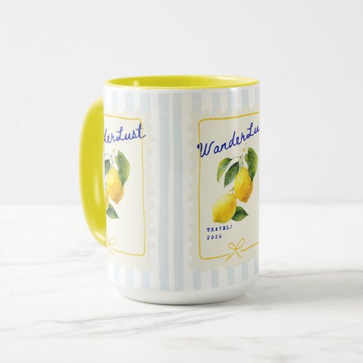 Wanderlust Lemon Morning Mug マグカップ (正面左)