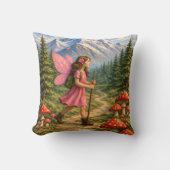 Wanderlust Mountain Fairy Hiker Fairycore Mushroom クッション (正面)