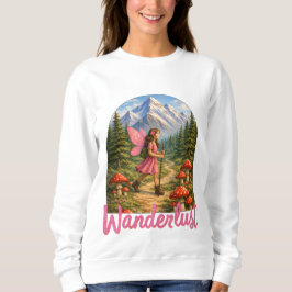 Wanderlust Mountain Fairy Hiker Fairycore Mushroom スウェットシャツ