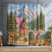 Wanderlust Mountain Fairy Hiker Fairycore Mushroom バスマット