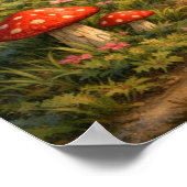 Wanderlust Mountain Fairy Hiker Fairycore Mushroom ポスター (角)