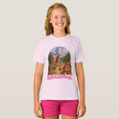 Wanderlust Mountain Fairy Hiker Fairycore Mushroom Tシャツ (正面フル)