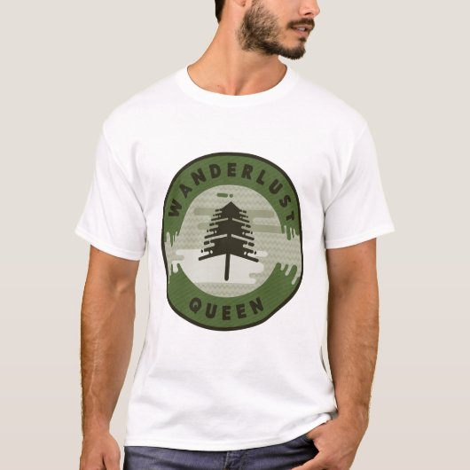 Wanderlust Queen_editable文字 Tシャツ (正面)