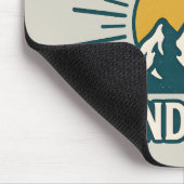 Wanderlust Retro Teal Mountain Sunrise | Hiking マウスパッド (コーナー)