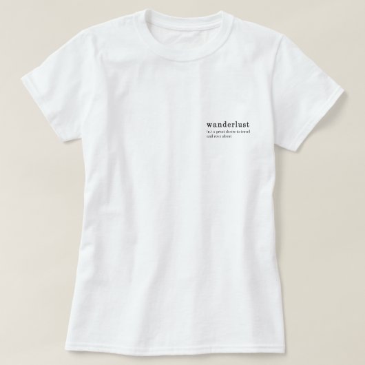 Wanderlust Tシャツ (デザイン正面)