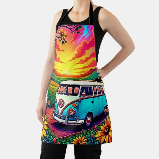 Wanderlust Van Sunset Art エプロン (インサイチュ)