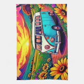 Wanderlust Van Sunset Art キッチンタオル (縦)