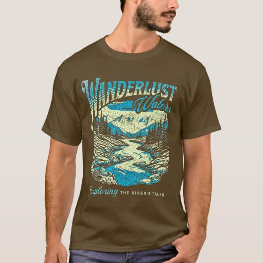 Wanderlust Waters Men's Basic T-Shirt Tシャツ (正面)