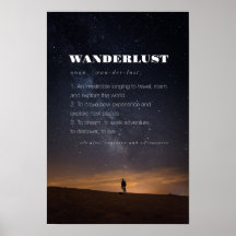 Wanderlust Word Definition旅行ポスター