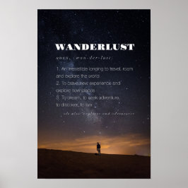 Wanderlust Word Definition旅行ポスター ポスター