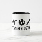Wanderlusterアイコンのロゴ マグカップ (中央)