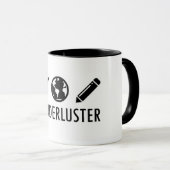 Wanderlusterアイコンのロゴ マグカップ (正面右)