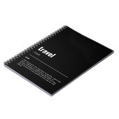 WanderTag – トラベルブラックノートブック ノートブック (左側)