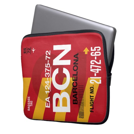 WanderTag – バルセロナミニマルラップトップスリーブ ラップトップスリーブ (正面左)