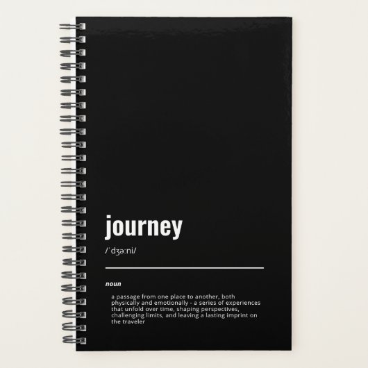 WanderTag - Journey ブラックプランナー 2026 プランナー手帳 (正面)