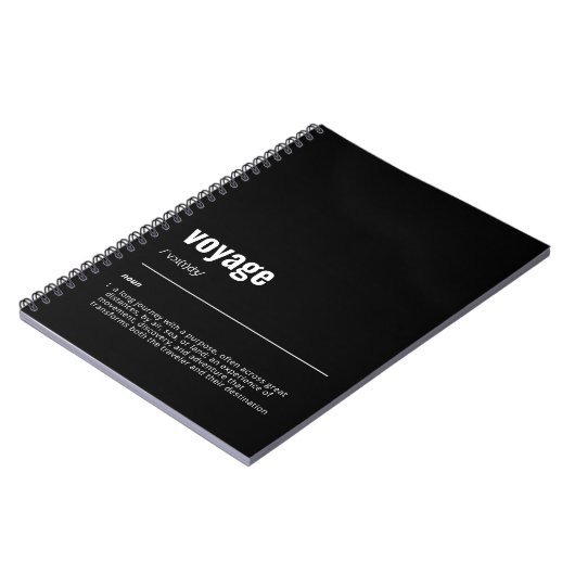 WanderTag - Voyage Black Notebook ノートブック (左側)