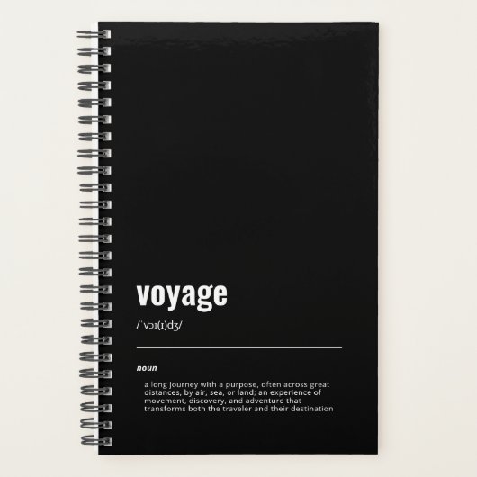 WanderTag - Voyage Black Planner 2026 プランナー手帳 (正面)