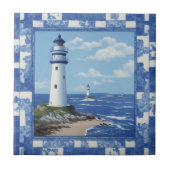 Wandfliese, maritim, Leuchtturm タイル (正面)