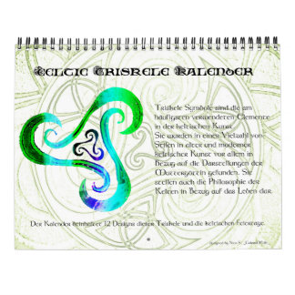 Wandkalender Celtic Triskele + keltische Feiertage カレンダー