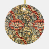 Wandle by William Morris、ヴィンテージ繊維ファインアート セラミックオーナメント (正面)