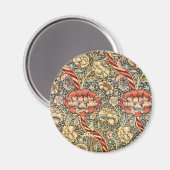 Wandle by William Morris、ヴィンテージ繊維ファインアート マグネット (正面/裏面)