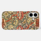Wandle by William Morris、ヴィンテージ繊維ファインアート Case-Mate iPhoneケース (裏面 (横))