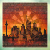 Wandmalerei Stadt Dartscheibe Dartboard Dartkunst ウィンドウサイン (シート3)