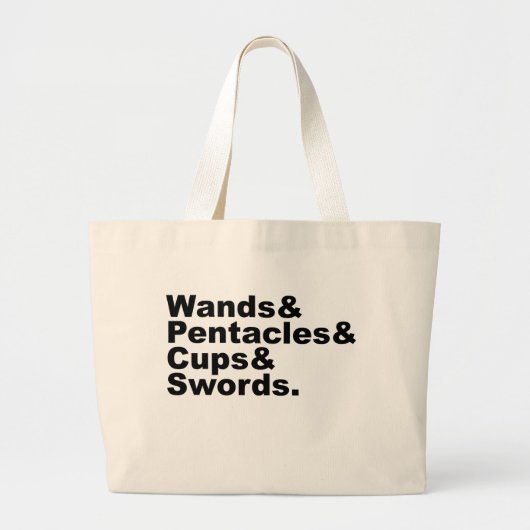 Wands & Pentacles & Cups & Swords | Tarot Cards ラージトートバッグ (正面)