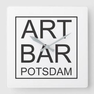 Wanduhr ARTBar by ART & Commerz Potsdam スクエア壁時計