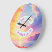 Wanduhr Das Leben ist Bunt! ラージ壁時計 (傾斜)