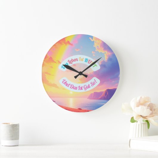 Wanduhr Das Leben ist Bunt! ラージ壁時計 (ホーム)
