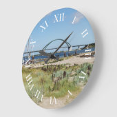 Wanduhr Fehmarnsundbrücke und Fehmarnsund ラージ壁時計 (傾斜)