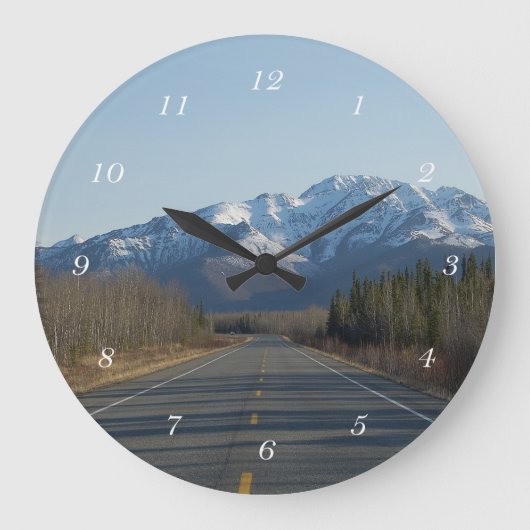 Wanduhr Highway in Alaska ラージ壁時計 (正面)