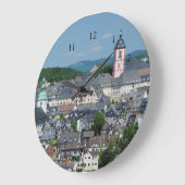 Wanduhr mit Motiv der Stadtansicht von Siegen ラージ壁時計 (傾斜)