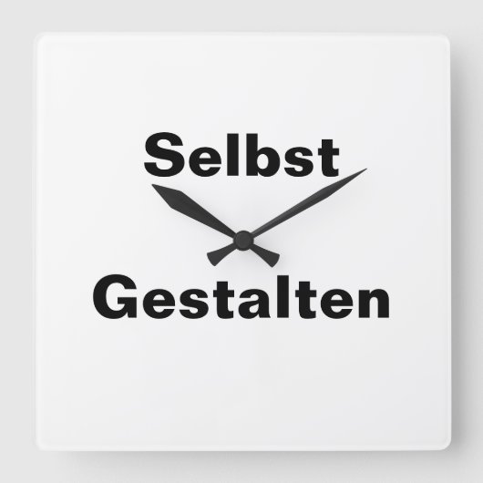 Wanduhr Selbst Gestalten - Vorlage スクエア壁時計 (正面)