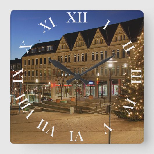 Wanduhr Siegerland, Stadt Siegen Marktplatz スクエア壁時計 (正面)