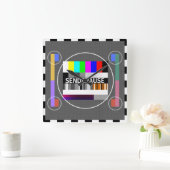 Wanduhr "Testbild" スクエア壁時計 (ホーム)