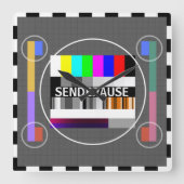 Wanduhr "Testbild" スクエア壁時計 (正面)