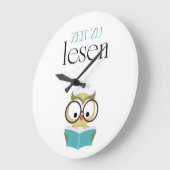 Wanduhr "Zeit zu lesen"  fürs Kinderzimmer ラージ壁時計 (傾斜)