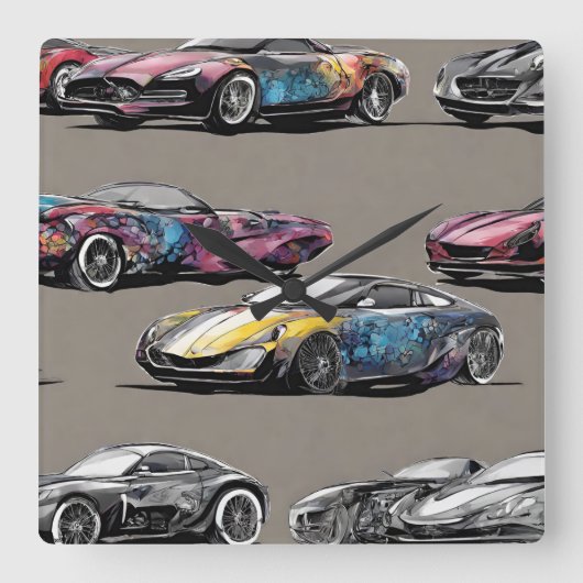 WANDUHREN スクエア壁時計 (正面)